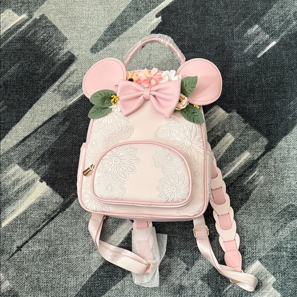 Her Universe Pink Floral Bow Ear Mini Backpack main image 5